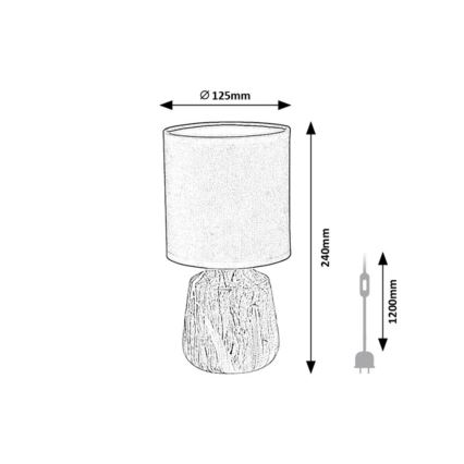 Rabalux - Tafellamp 1xE14/40W/230V zwart/marmerdecor