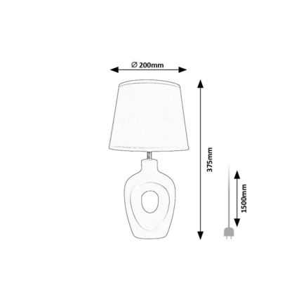 Rabalux - Tafellamp 1xE14/25W/230V beige