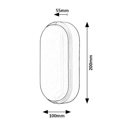 Rabalux - LED Buitenplafondlamp LED/15W/230V IP54 wit