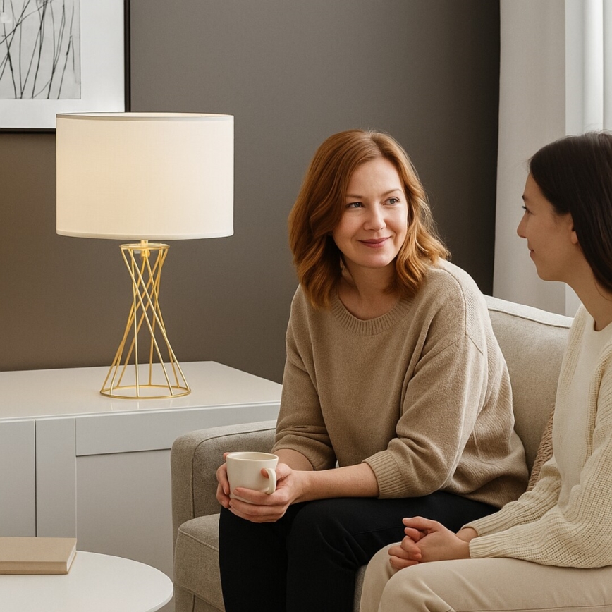 Rabalux - Tafellamp 1xE27/40W/230V goud/wit