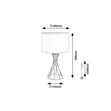 Rabalux - Tafellamp 1xE27/40W/230V goud/wit