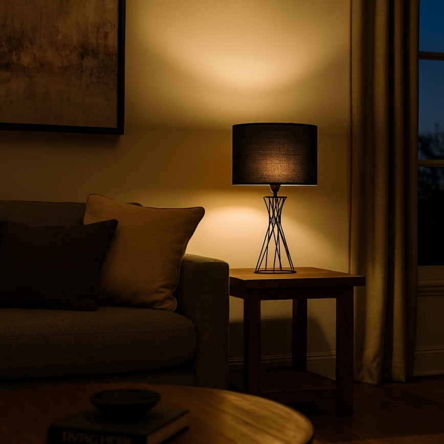 Rabalux - Tafellamp 1xE27/40W/230V zwart