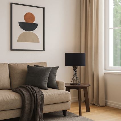 Rabalux - Tafellamp 1xE27/40W/230V zwart