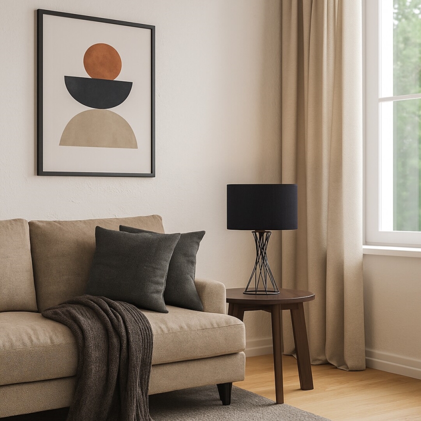 Rabalux - Tafellamp 1xE27/40W/230V zwart