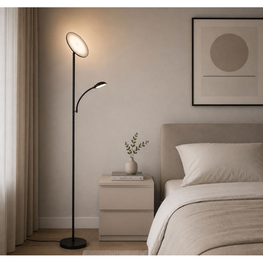 Rabalux - LED Dimbare vloerlamp LED/23W/230V 3000/4200/6500 zwart