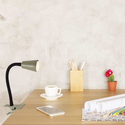 Rabalux - Tafellamp met klem 1xGU10/7W/230V kaki