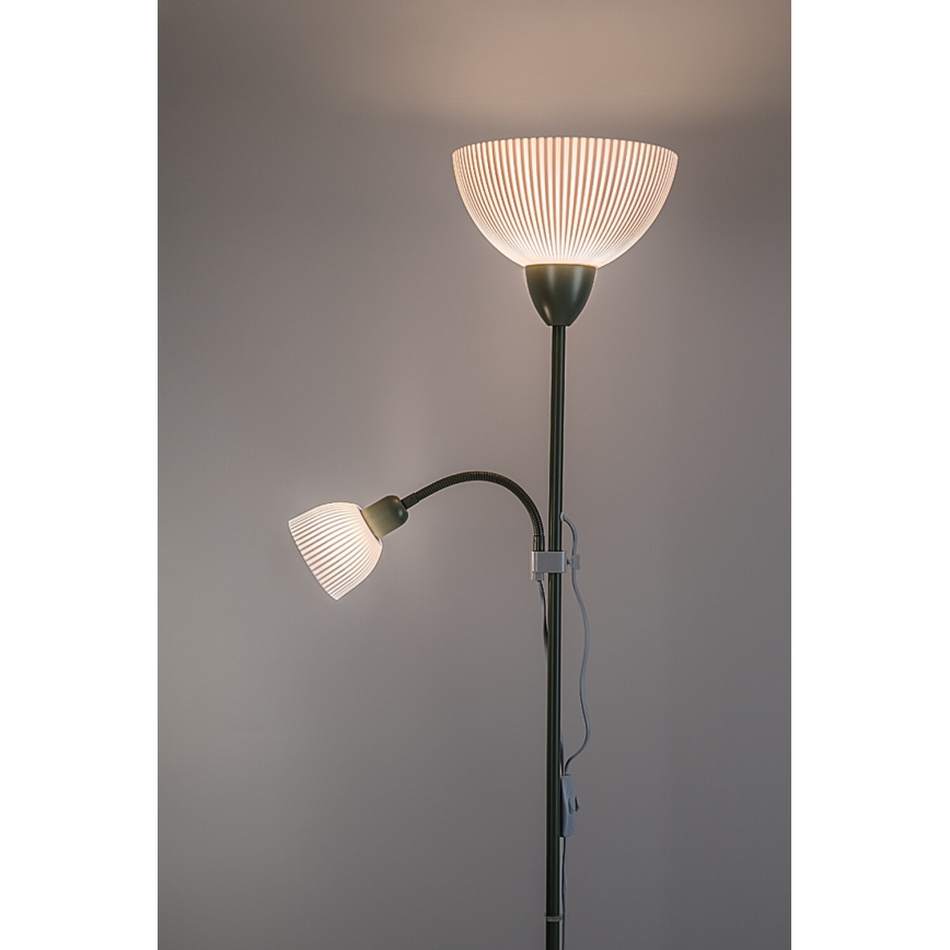 Rabalux - Vloerlamp 1xE27/60W/230V + 1xE14/25W groen
