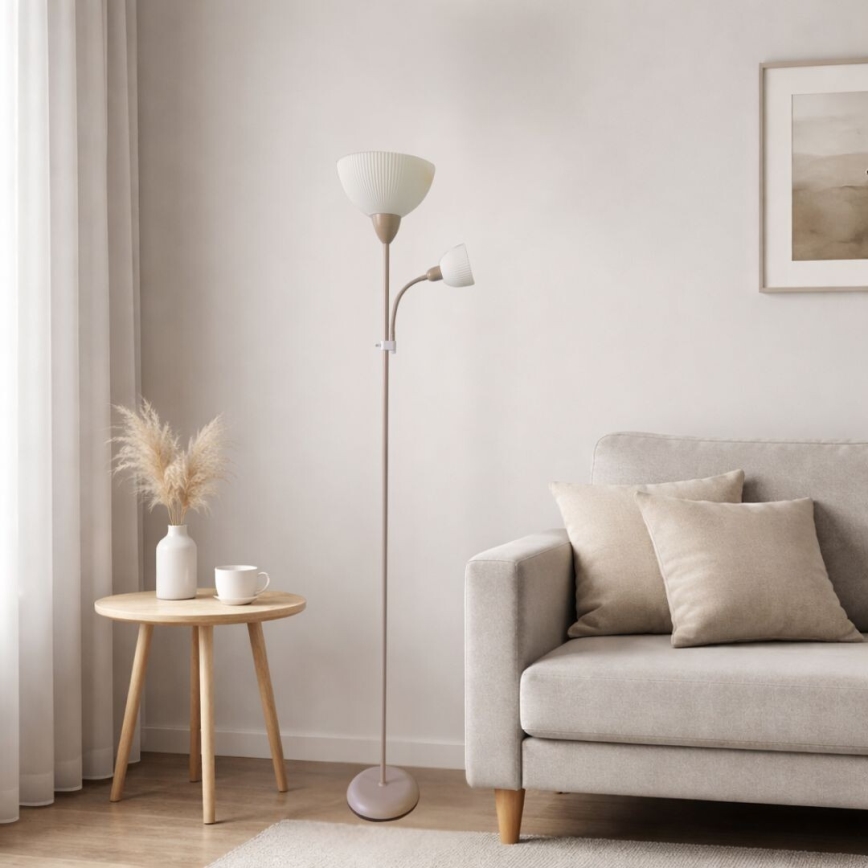 Rabalux - Vloerlamp 1xE27/60W/230V + 1xE14/25W beige
