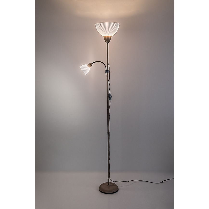 Rabalux - Vloerlamp 1xE27/60W/230V + 1xE14/25W beige