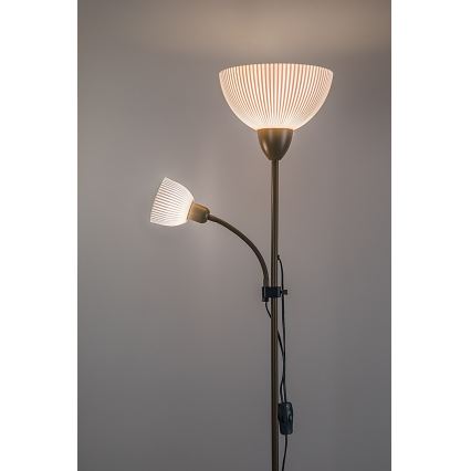 Rabalux - Vloerlamp 1xE27/60W/230V + 1xE14/25W beige