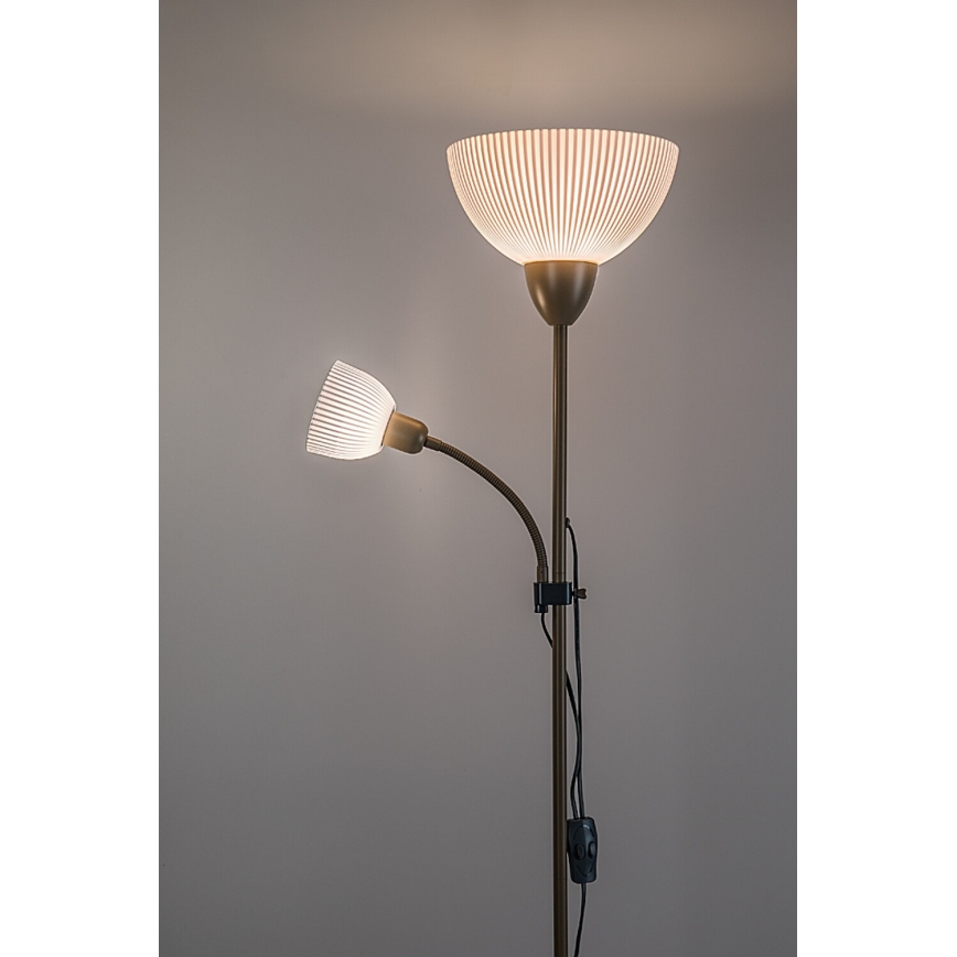 Rabalux - Vloerlamp 1xE27/60W/230V + 1xE14/25W beige
