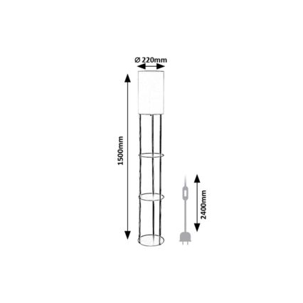 Rabalux - Vloerlamp 1xE27/40W/230V zwart