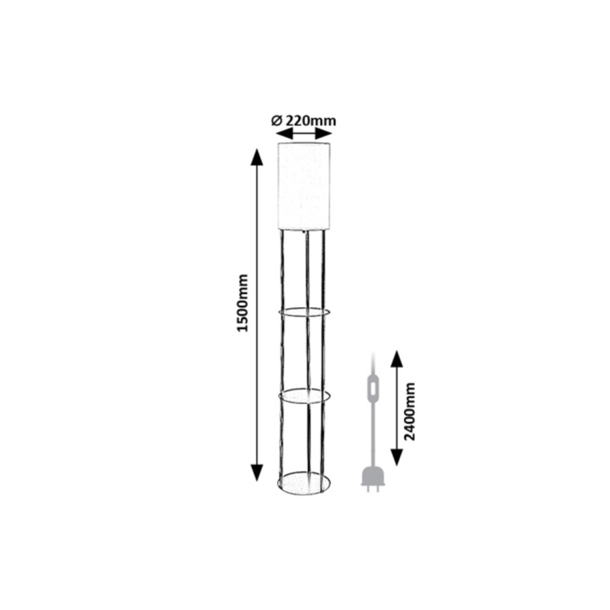 Rabalux - Vloerlamp 1xE27/40W/230V zwart