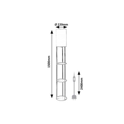 Rabalux - Vloerlamp 1xE27/40W/230V beige