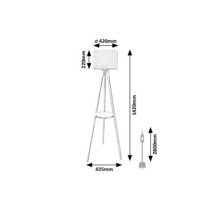 Rabalux - Vloerlamp 1xE27/40W/230V