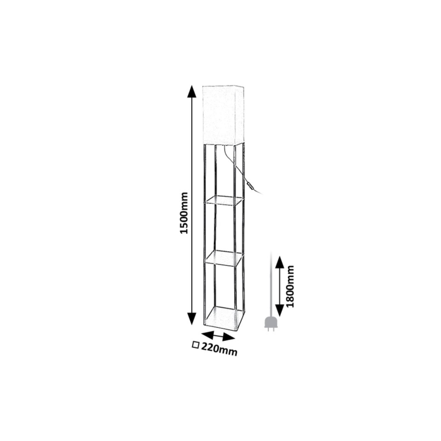Rabalux - Staande Lamp met shelves 1xE27/40W/230V