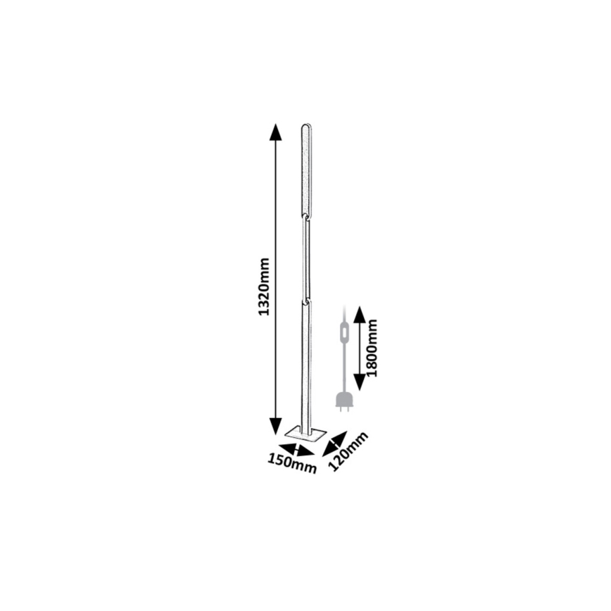 Rabalux - Dimbare LED Staande lamp LED/33W/230V 3000/4000K zwart
