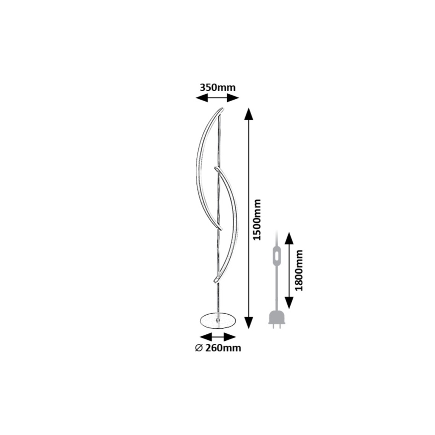 Rabalux - Staande LED Lamp LED/30W/230V