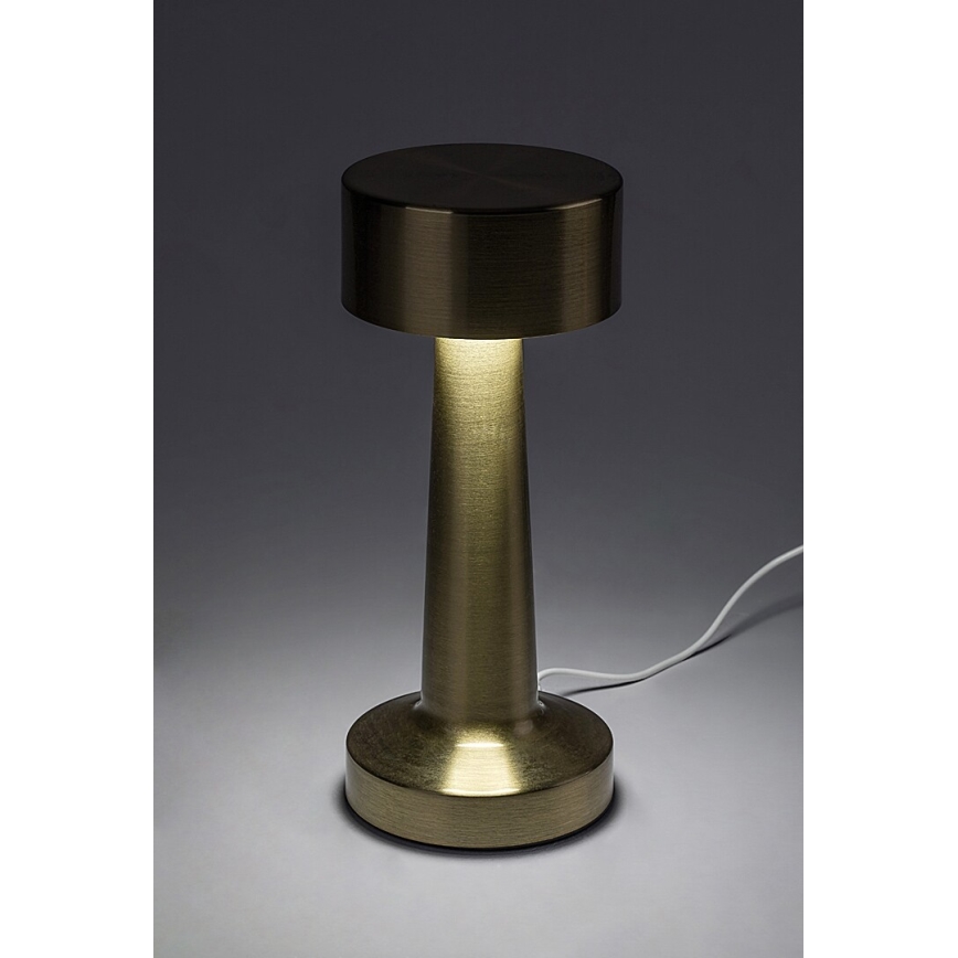 Rabalux - LED Oplaadbaar aanraken tafellamp LED/2,7W/5V 1200mAh 3000/4000/6000K goud