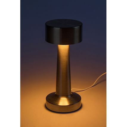 Rabalux - LED Oplaadbaar aanraken tafellamp LED/2,7W/5V 1200mAh 3000/4000/6000K goud