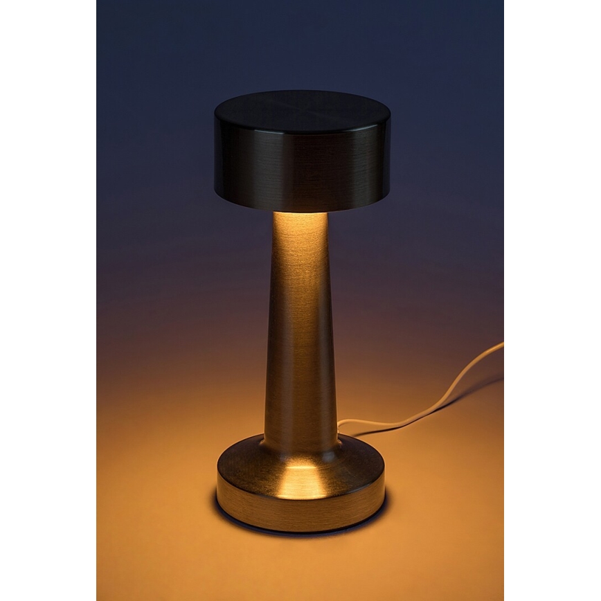 Rabalux - LED Oplaadbaar aanraken tafellamp LED/2,7W/5V 1200mAh 3000/4000/6000K goud