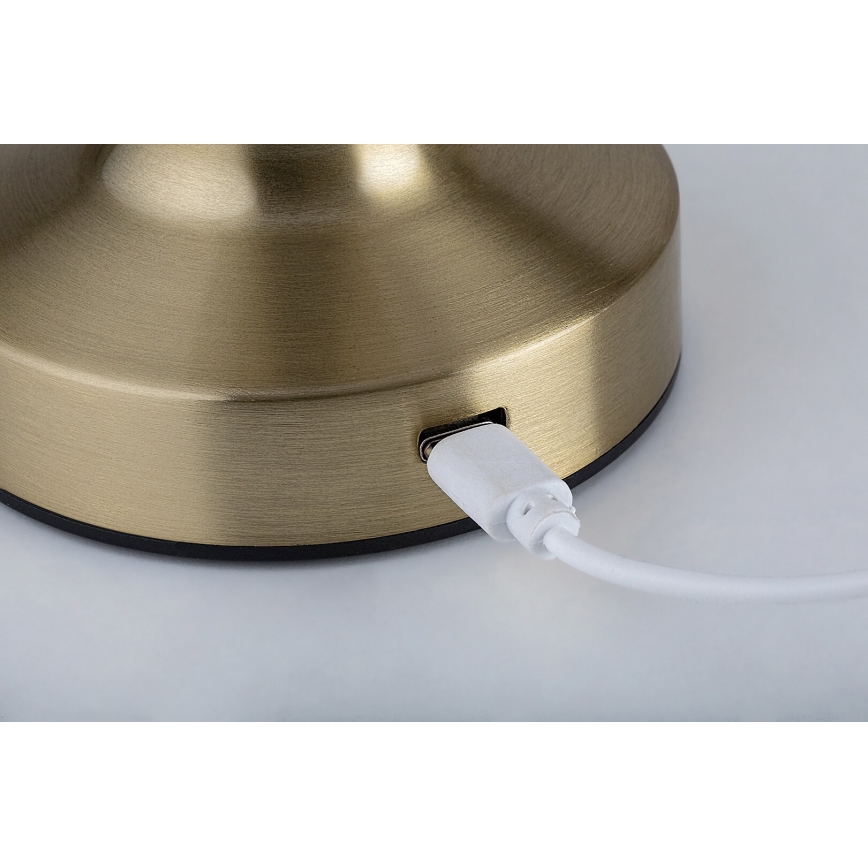 Rabalux - LED Oplaadbaar aanraken tafellamp LED/2,7W/5V 1200mAh 3000/4000/6000K goud