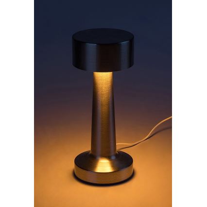 Rabalux - LED Oplaadbare touch tafellamp LED/2,7W/5V 1200mAh 3000/4000/6000K mat chroom