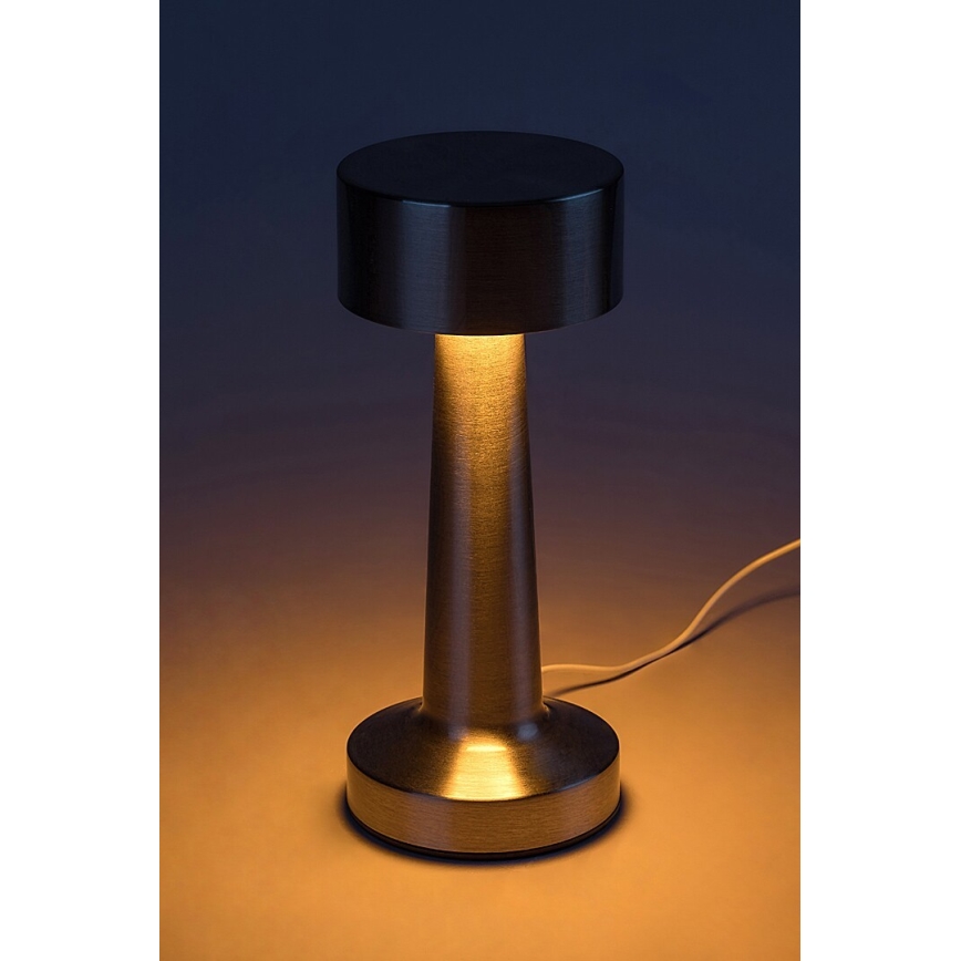 Rabalux - LED Oplaadbare touch tafellamp LED/2,7W/5V 1200mAh 3000/4000/6000K mat chroom