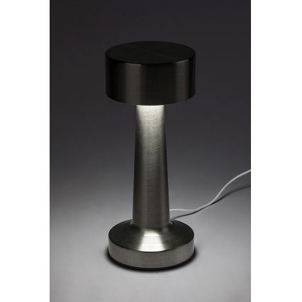 Rabalux - LED Oplaadbare touch tafellamp LED/2,7W/5V 1200mAh 3000/4000/6000K mat chroom