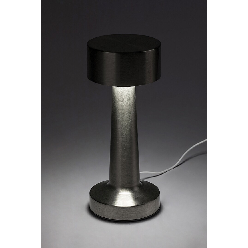 Rabalux - LED Oplaadbare touch tafellamp LED/2,7W/5V 1200mAh 3000/4000/6000K mat chroom