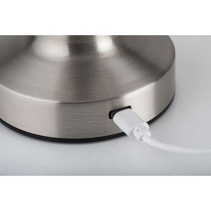 Rabalux - LED Oplaadbare touch tafellamp LED/2,7W/5V 1200mAh 3000/4000/6000K mat chroom