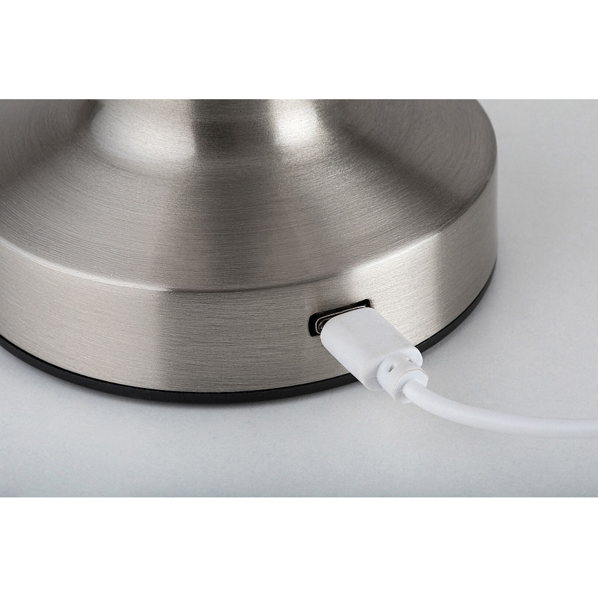 Rabalux - LED Oplaadbare touch tafellamp LED/2,7W/5V 1200mAh 3000/4000/6000K mat chroom