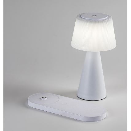 Rabalux - LED Dimbare oplaadbare tafellamp met draadloos opladen LED/5W/5V 3000/4000/5000K