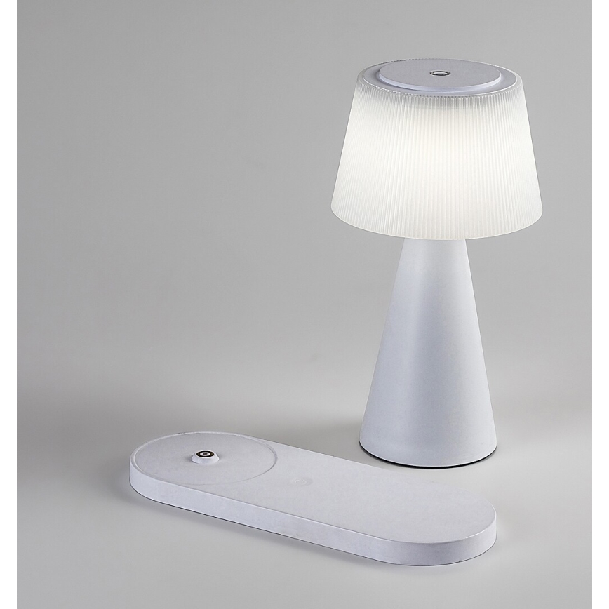 Rabalux - LED Dimbare oplaadbare tafellamp met draadloos opladen LED/5W/5V 3000/4000/5000K