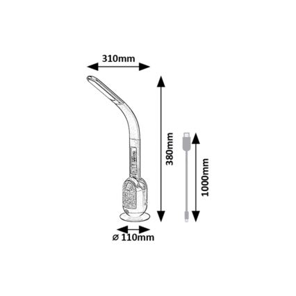 Rabalux - LED RGB Dimbaar tafellamp LED/5W/230V wit