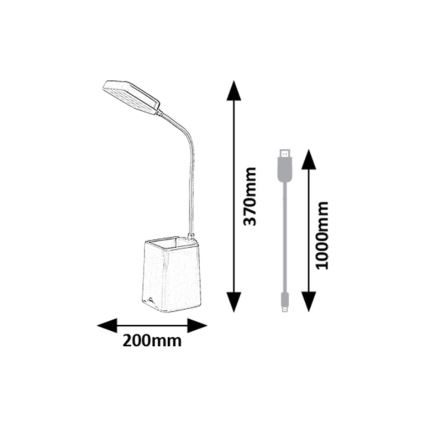 Rabalux - Dimbare LED tafellamp LED/6W/230V 5000K blauw