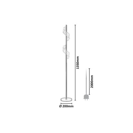 Rabalux - Dimbare vloerlamp met touchbediening LED/12W/230V 3000K