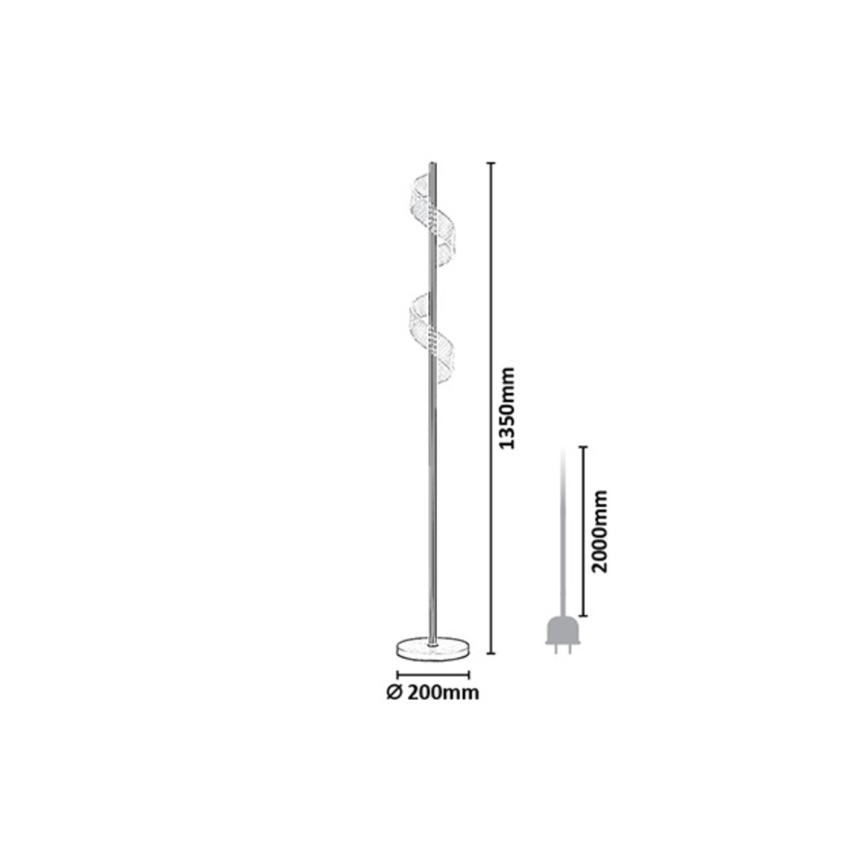 Rabalux - Dimbare vloerlamp met touchbediening LED/12W/230V 3000K