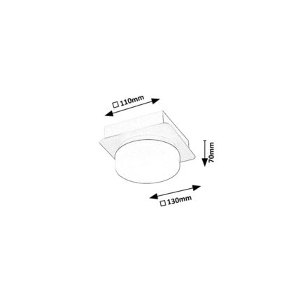 Rabalux - LED Plafondverlichting badkamer LED/5W/230V IP44 4000K zwart