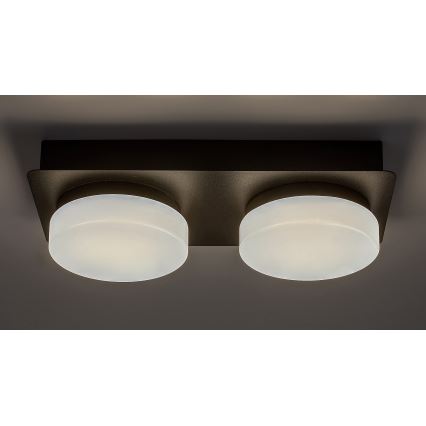 Rabalux - LED Plafondverlichting badkamer 2xLED/5,5W/230V IP44 zwart