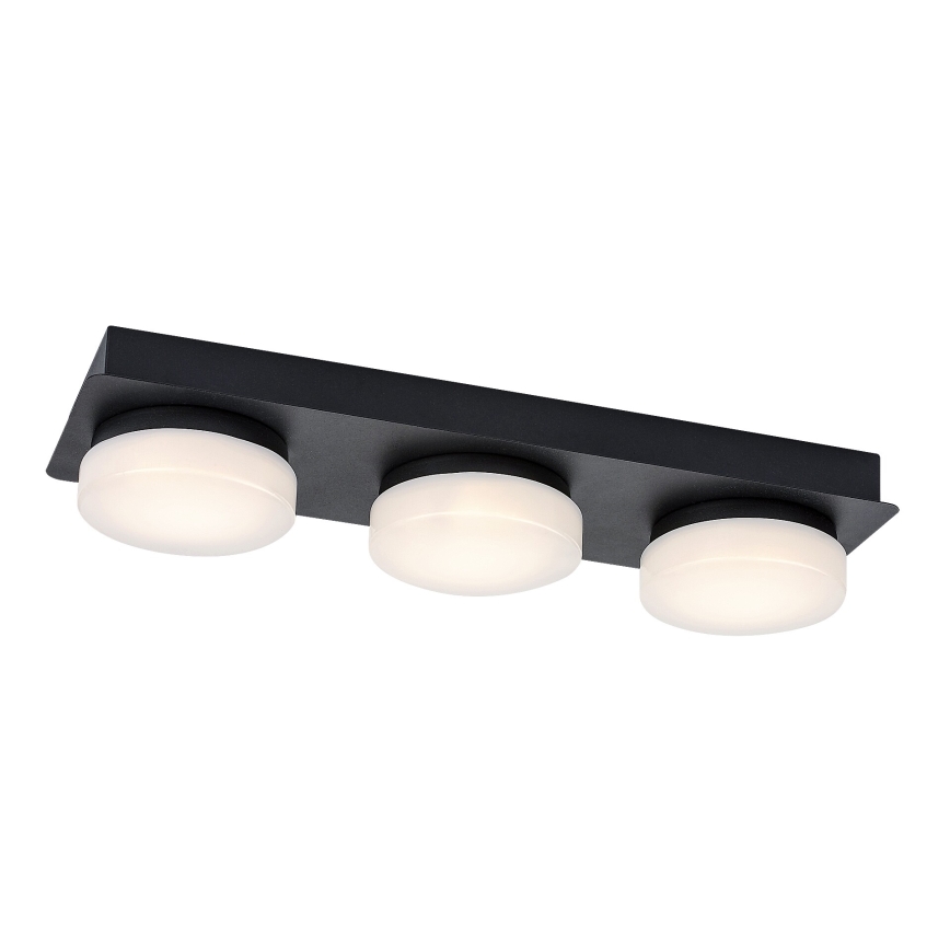 Rabalux - LED Plafondverlichting badkamer 3xLED/6W/230V IP44 zwart