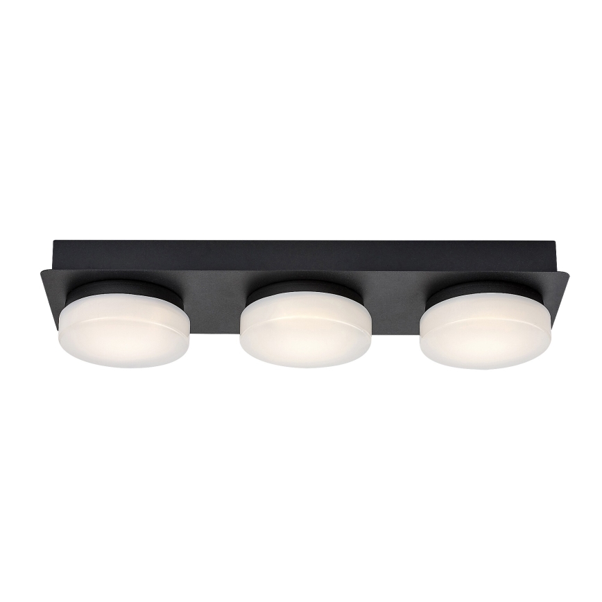 Rabalux - LED Plafondverlichting badkamer 3xLED/6W/230V IP44 zwart