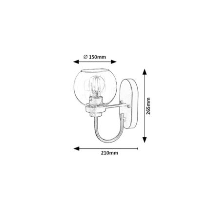 Rabalux - Wandlamp 1xE27/15W/230V IP44