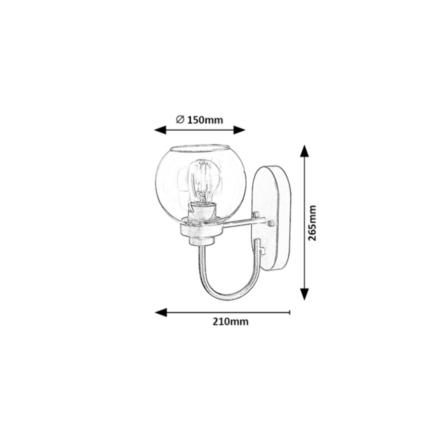 Rabalux - Wandlamp 1xE27/15W/230V IP44