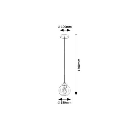 Rabalux - Bathroom Hanglamp aan een touw 1xE27/15W/230V zwart IP44