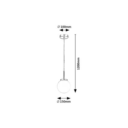 Rabalux - Bathroom Hanglamp aan een touw 1xE14/40W/230V IP44 glanzend chroom