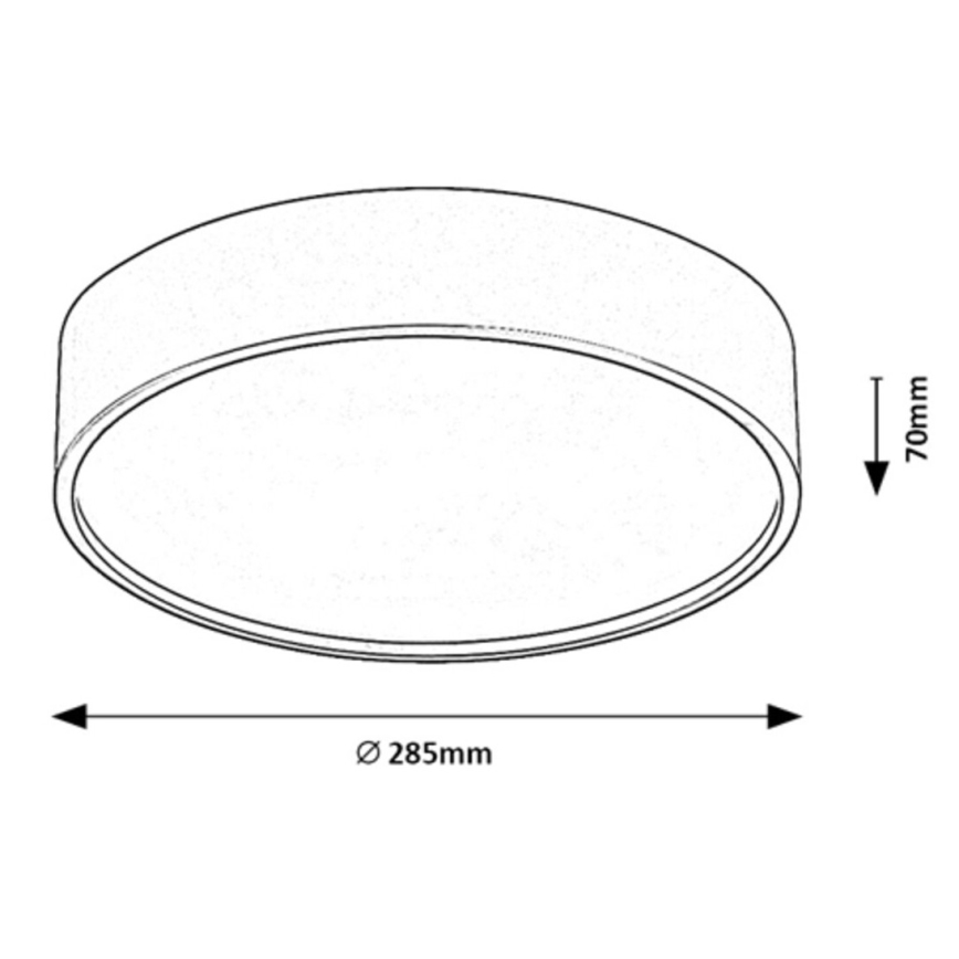 Rabalux - LED plafondlamp met een sensor LED/19W/230V IP44 4000K diameter 28,5 cm zwart