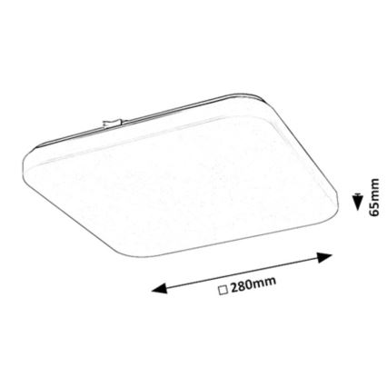 Rabalux - LED Plafondlamp met sensor LED/12W/230V 4000K 28x28cm