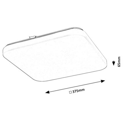 Rabalux - LED Plafondlamp met sensor LED/24W/230V 4000K 37x37cm