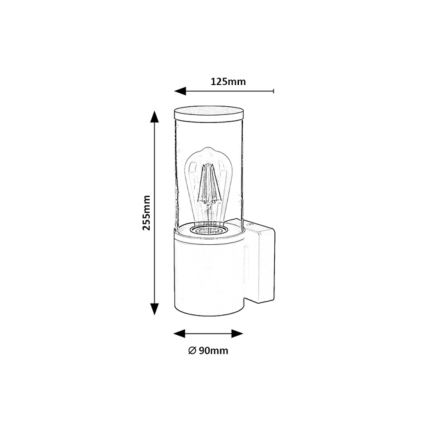 Rabalux - Wand Lamp voor Buiten 1xE27/60W/230V IP44